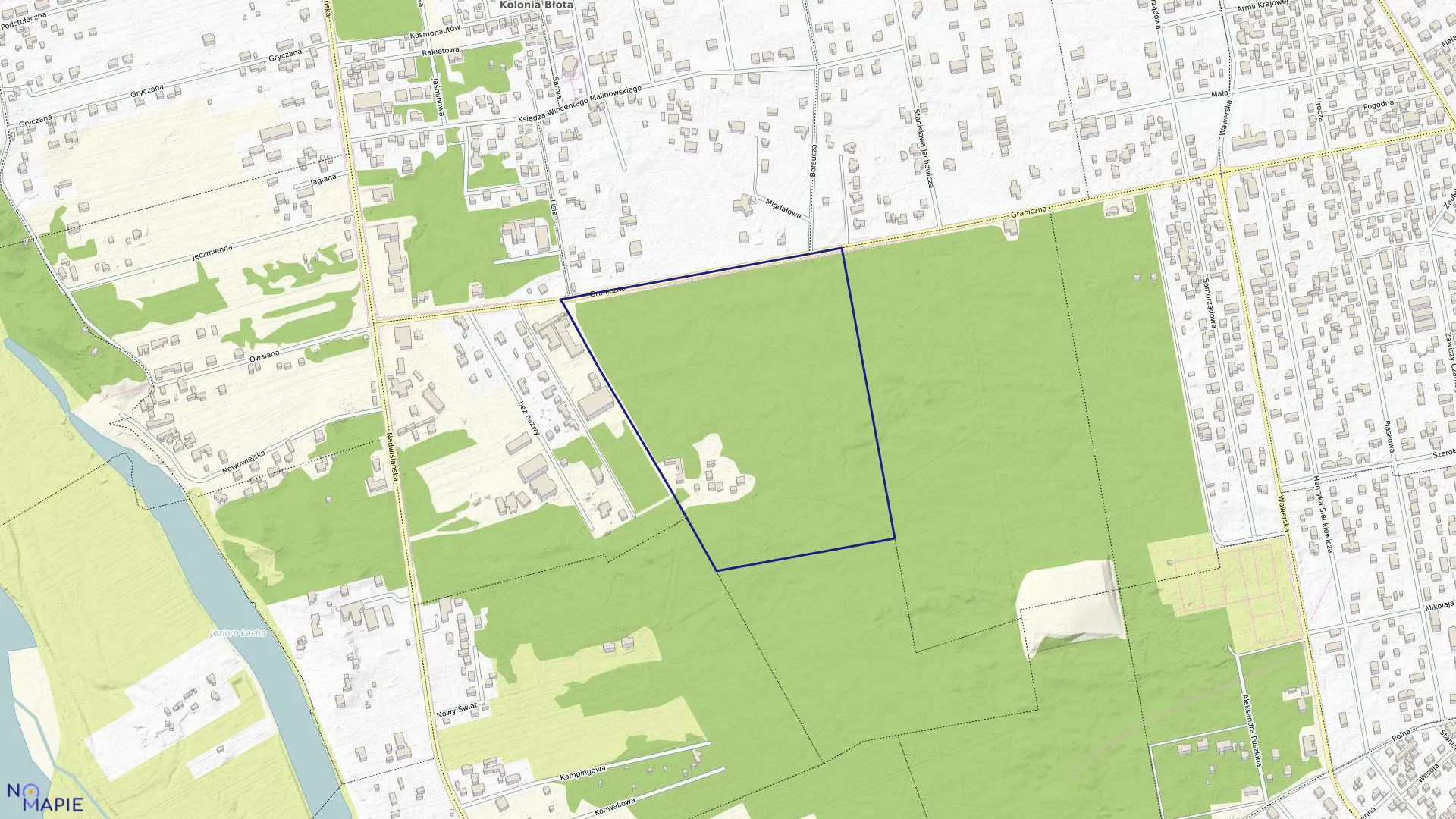 Mapa obrębu 11 w mieście Józefów