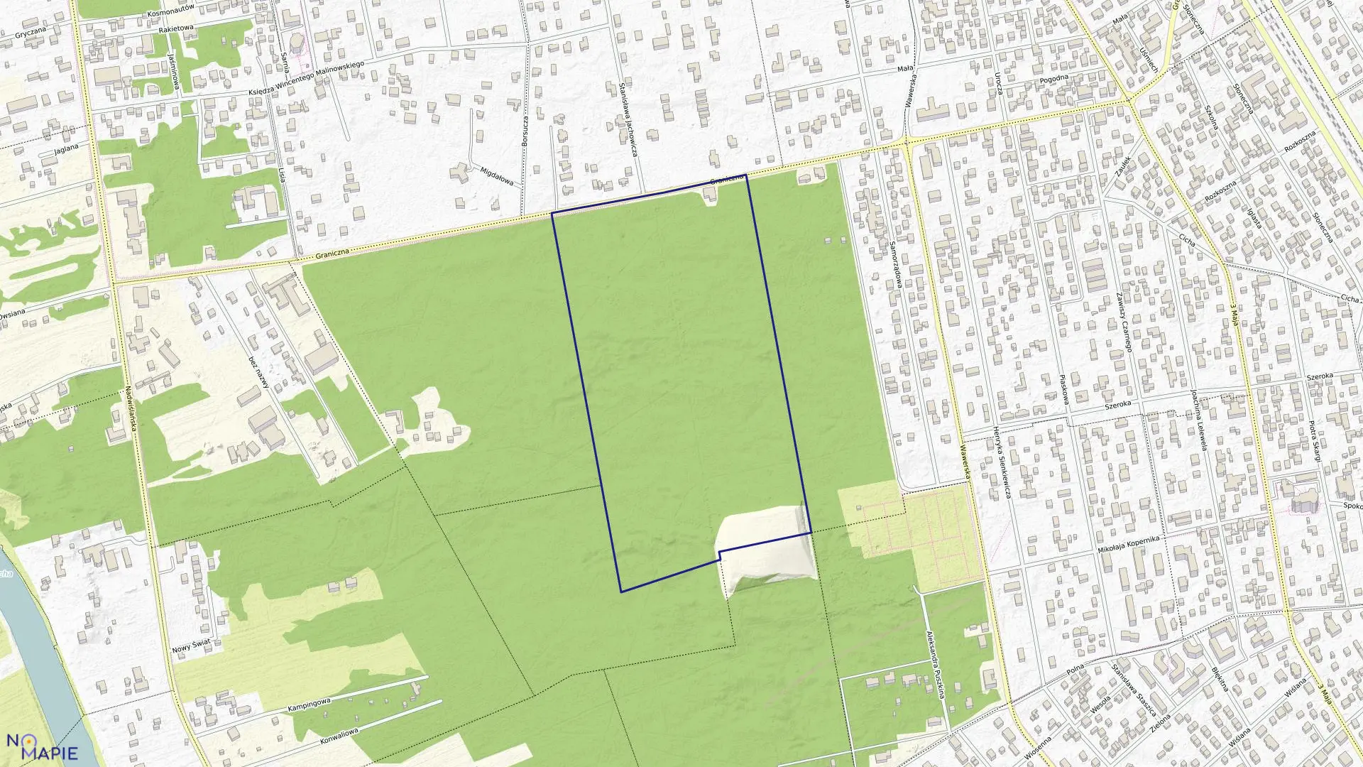 Mapa obrębu 12 w mieście Józefów