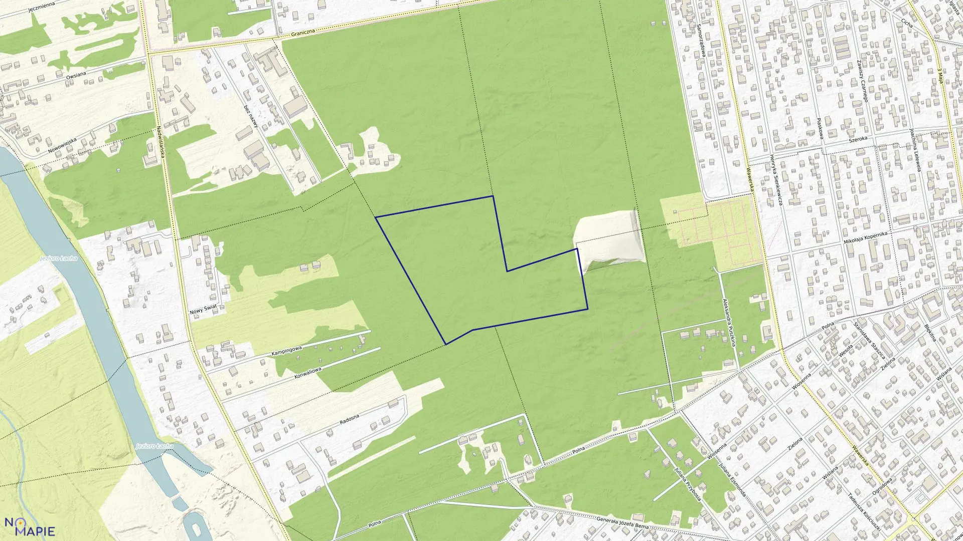 Mapa obrębu 15 w mieście Józefów