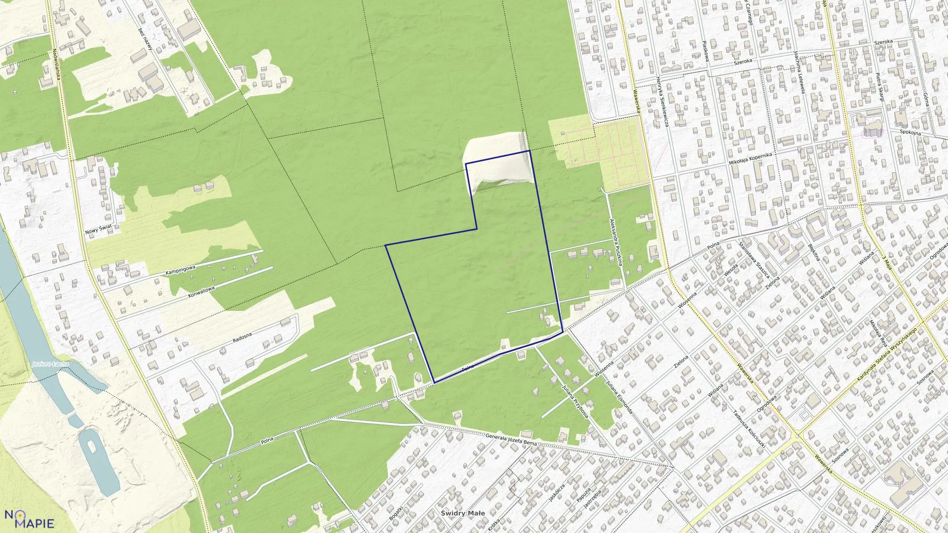 Mapa obrębu 17 w mieście Józefów