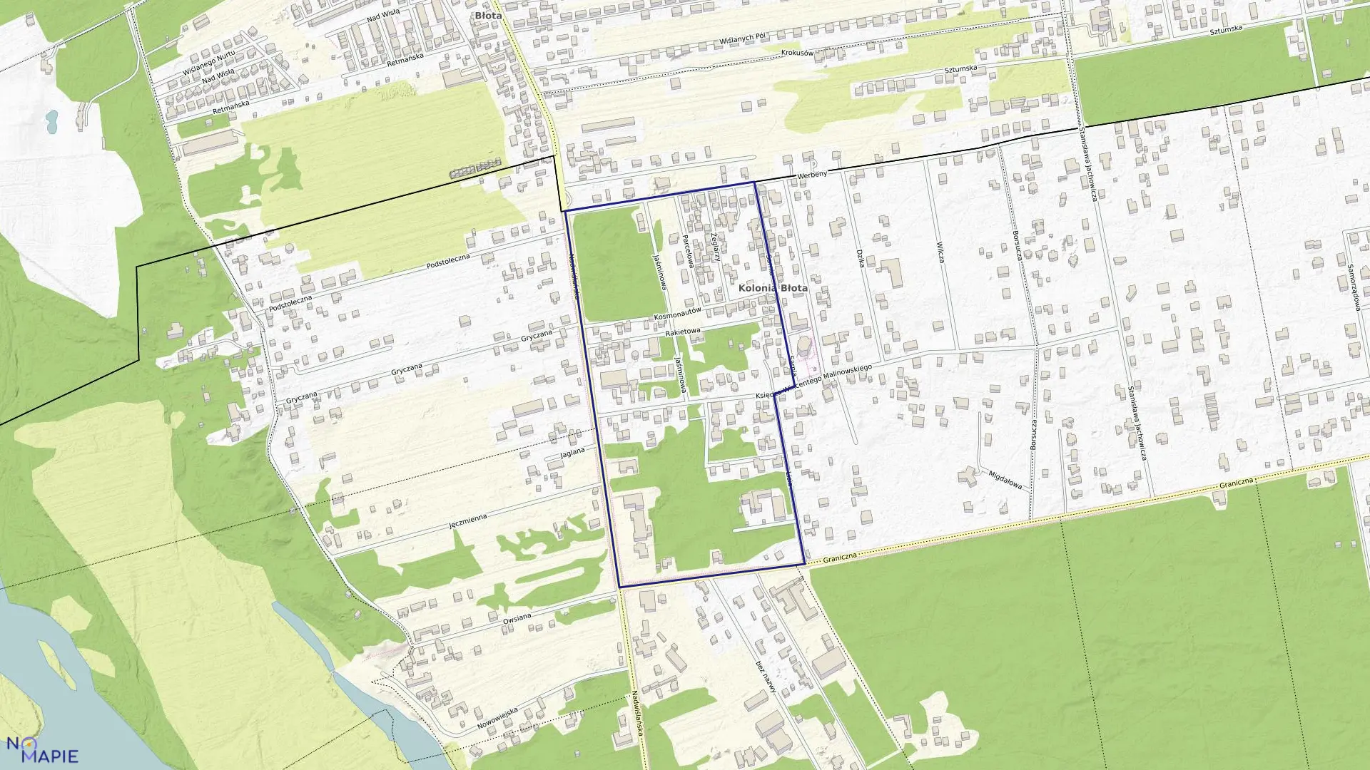 Mapa obrębu 3 w mieście Józefów
