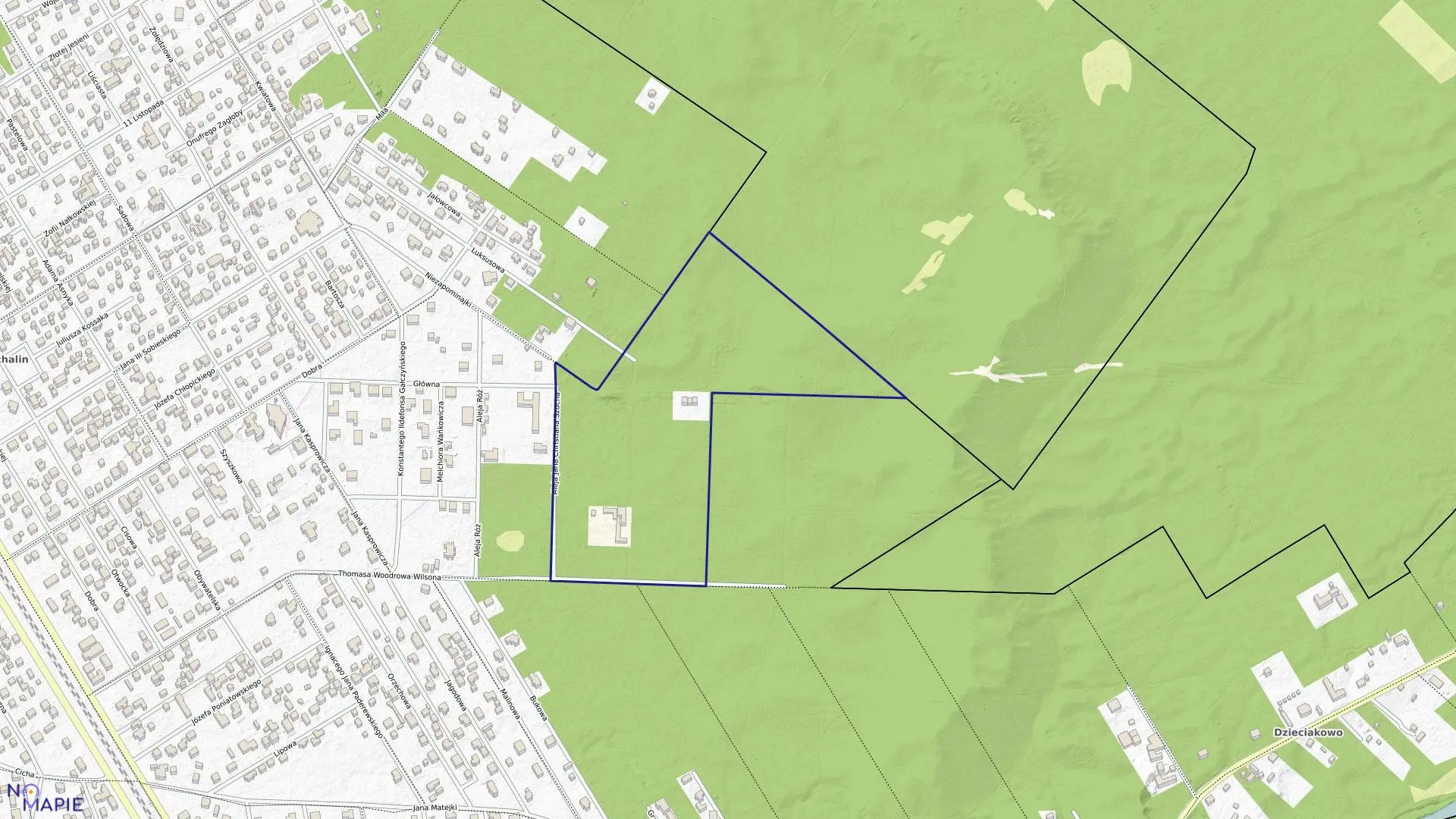 Mapa obrębu 32 w mieście Józefów