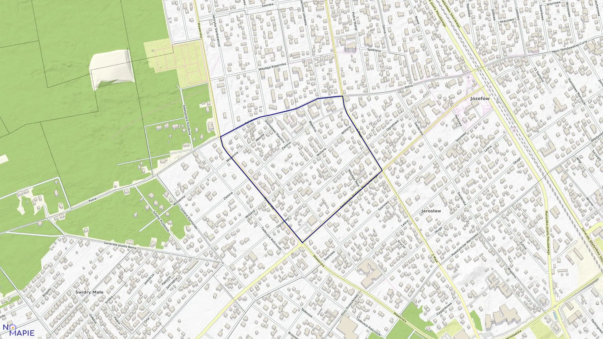 Mapa obrębu 41 w mieście Józefów