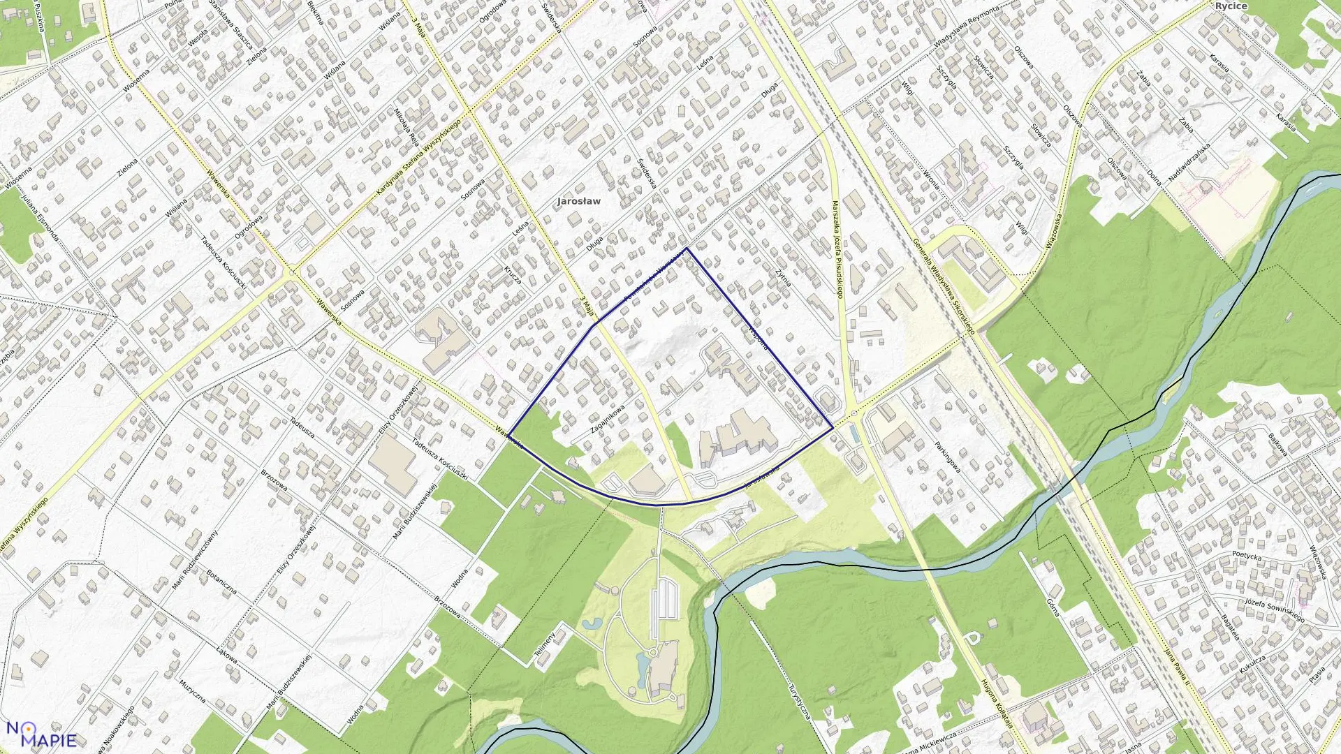 Mapa obrębu 47 w mieście Józefów