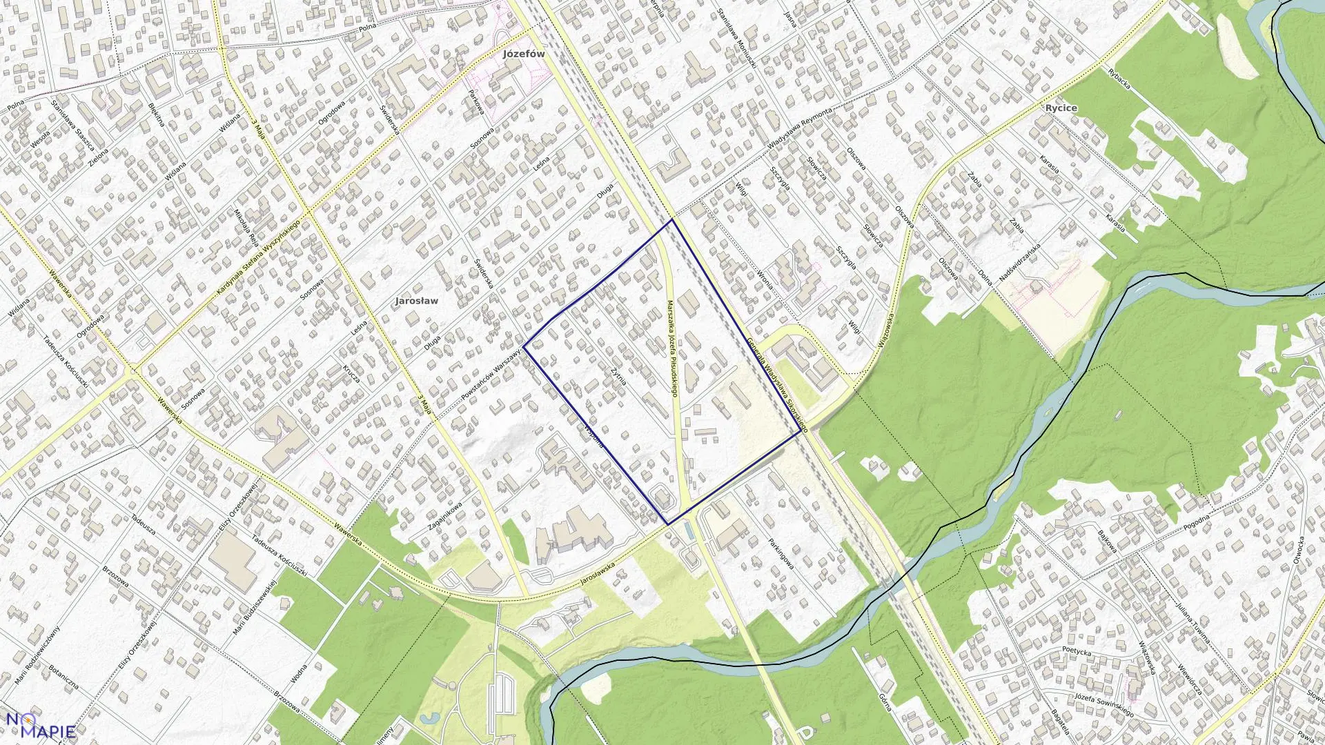 Mapa obrębu 48 w mieście Józefów