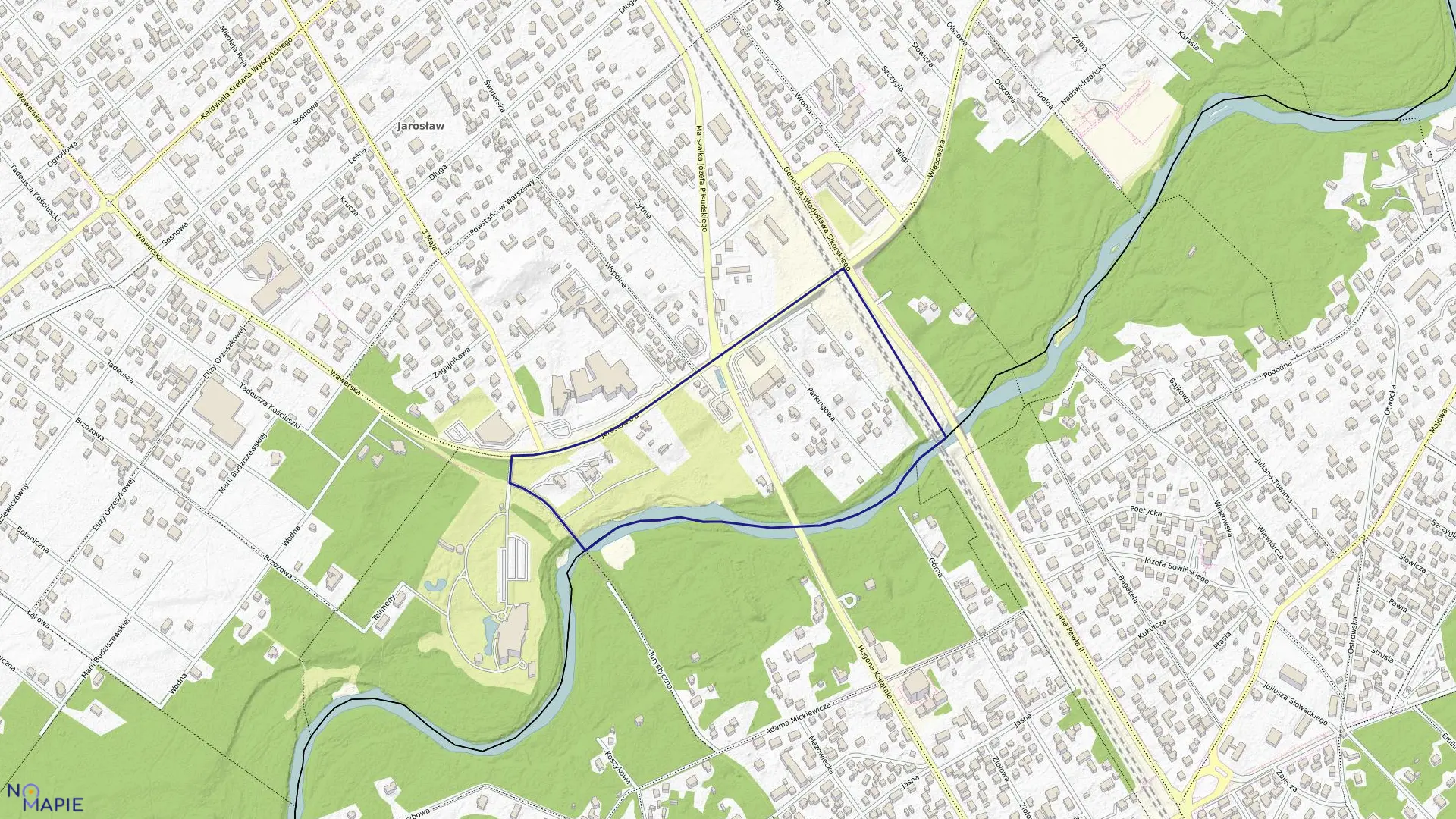 Mapa obrębu 50 w mieście Józefów