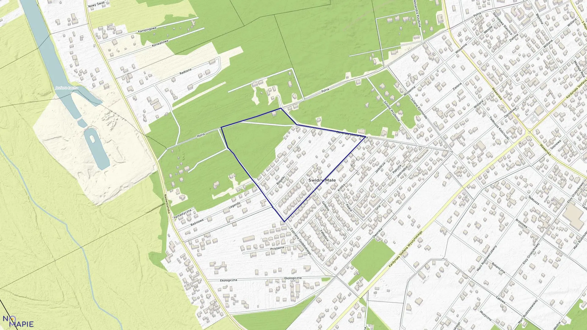 Mapa obrębu 53 w mieście Józefów