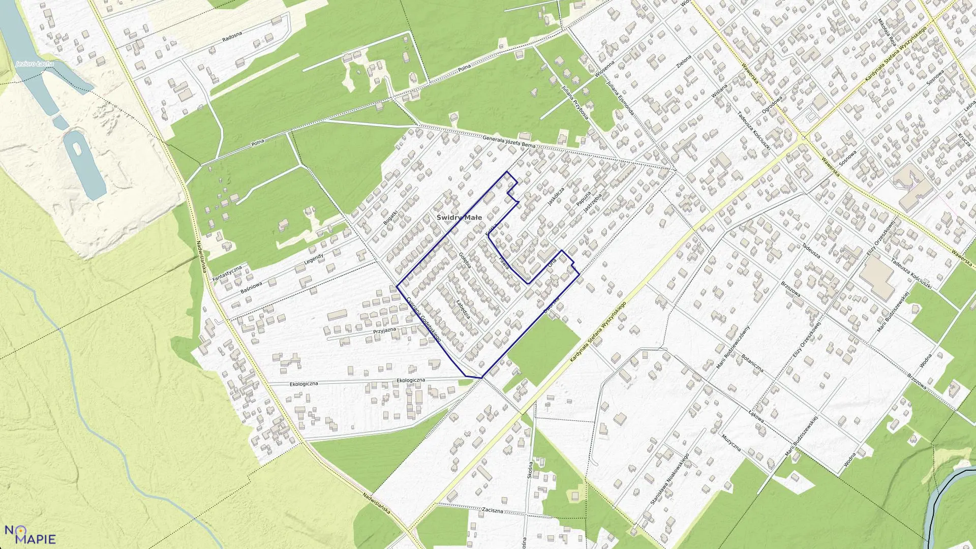 Mapa obrębu 56 w mieście Józefów