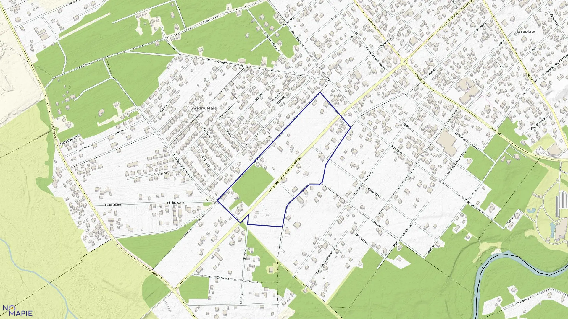 Mapa obrębu 60 w mieście Józefów