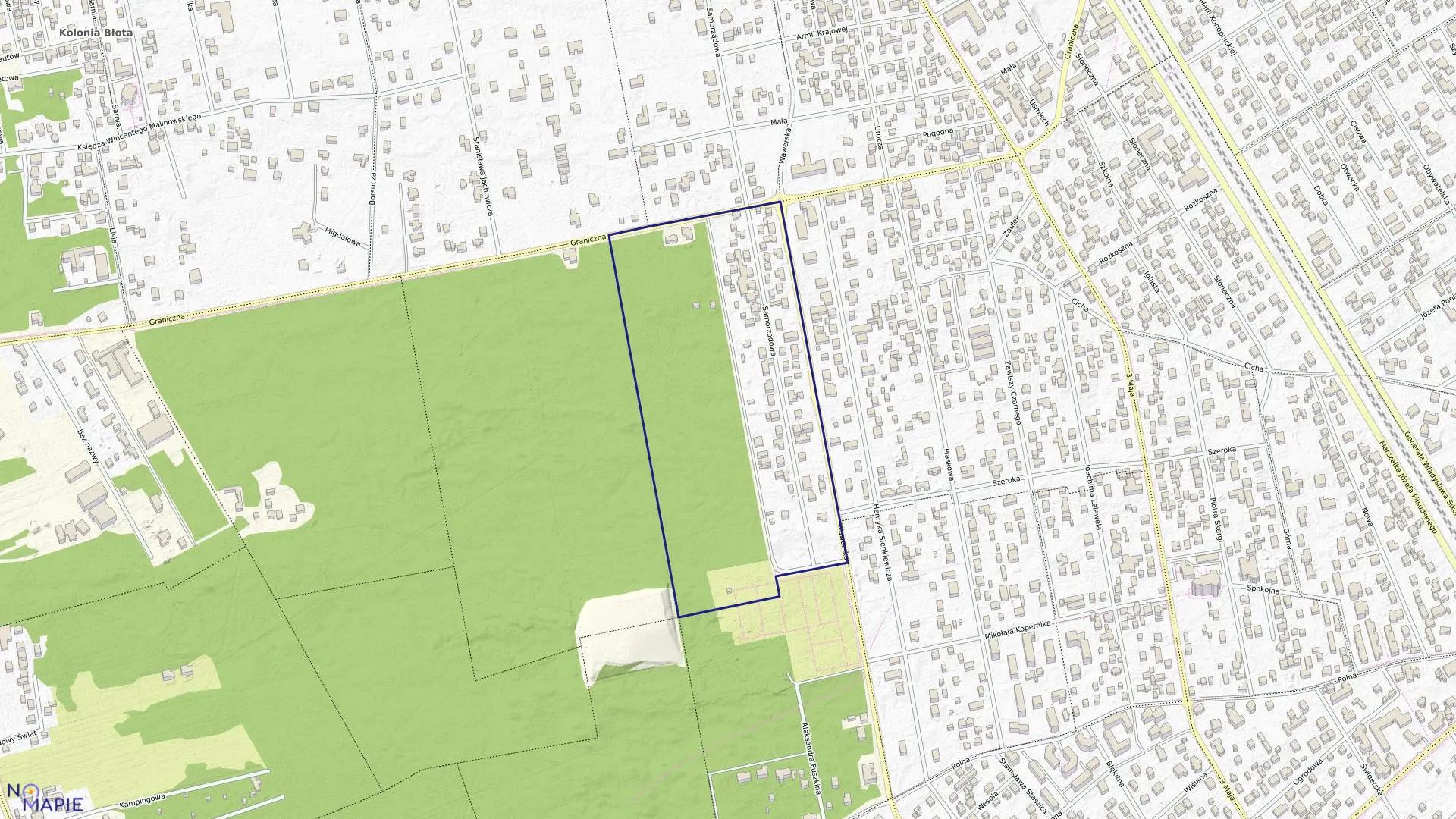 Mapa obrębu 63 w mieście Józefów