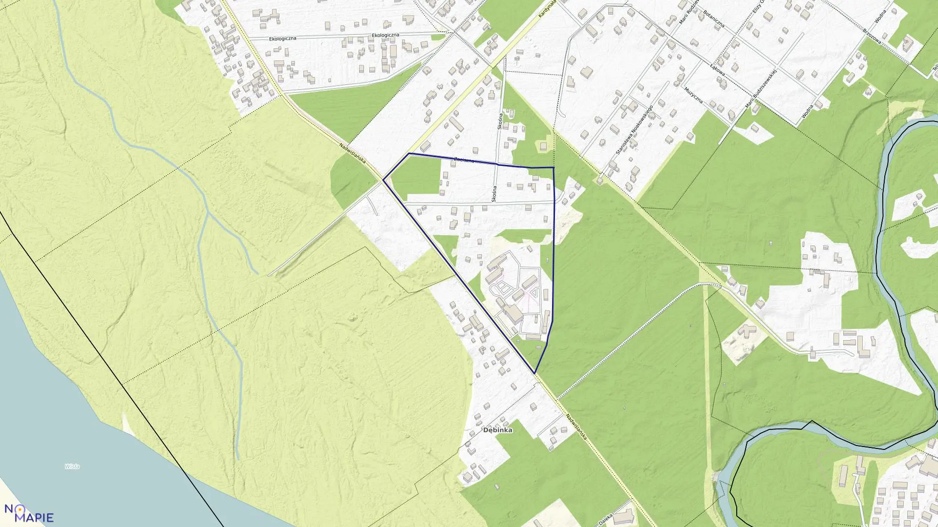 Mapa obrębu 66 w mieście Józefów