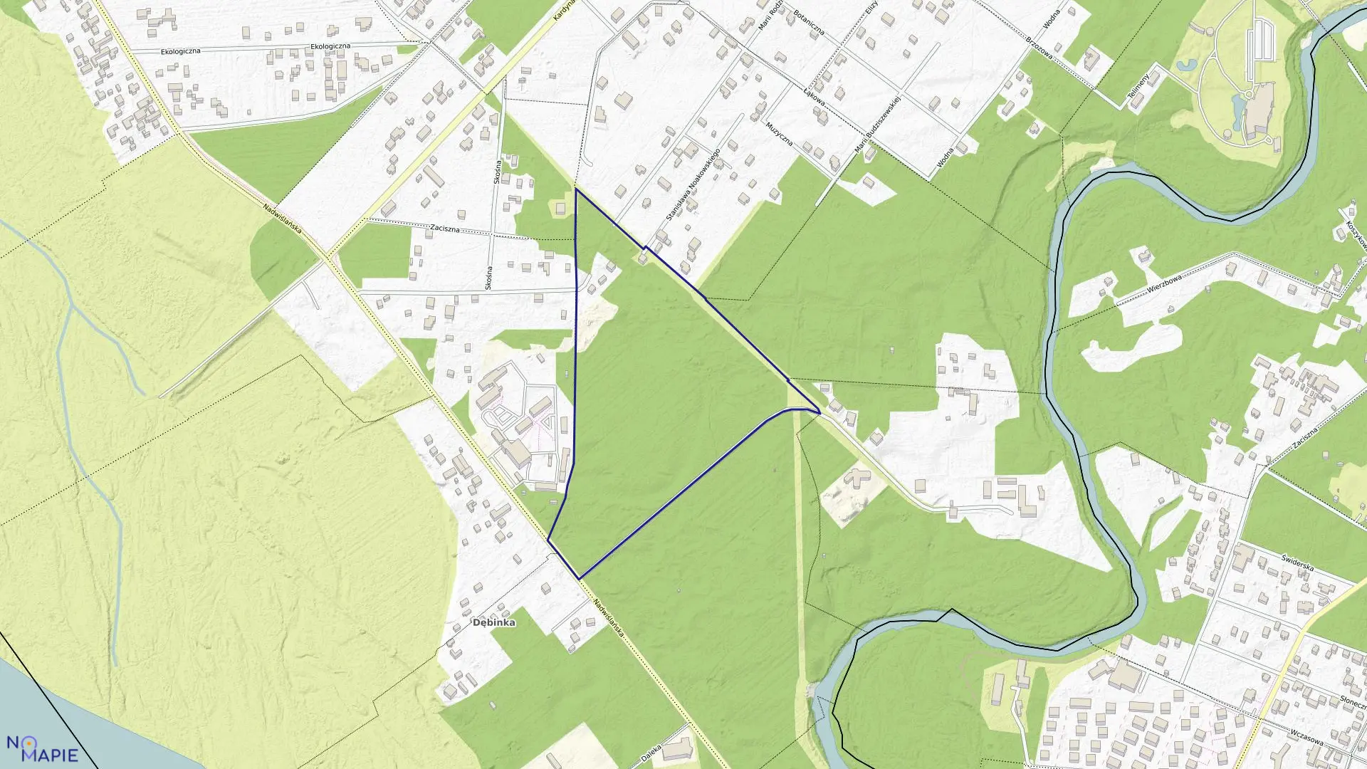 Mapa obrębu 67 w mieście Józefów