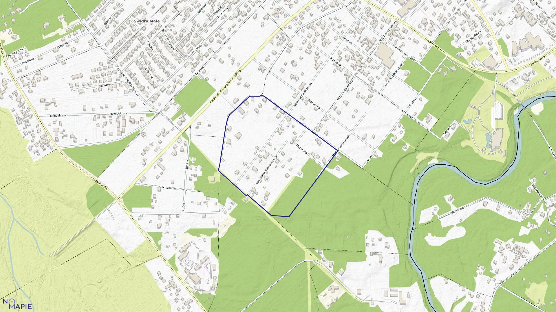 Mapa obrębu 68 w mieście Józefów