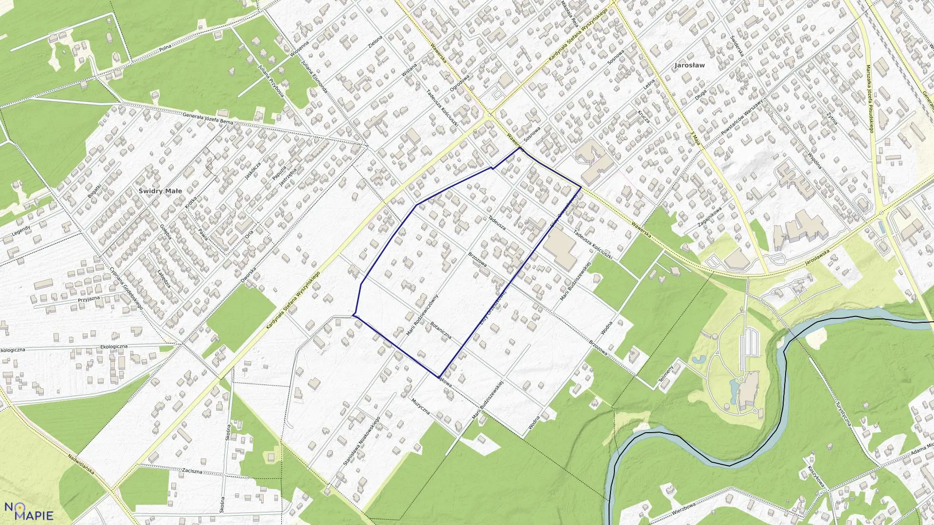 Mapa obrębu 69 w mieście Józefów