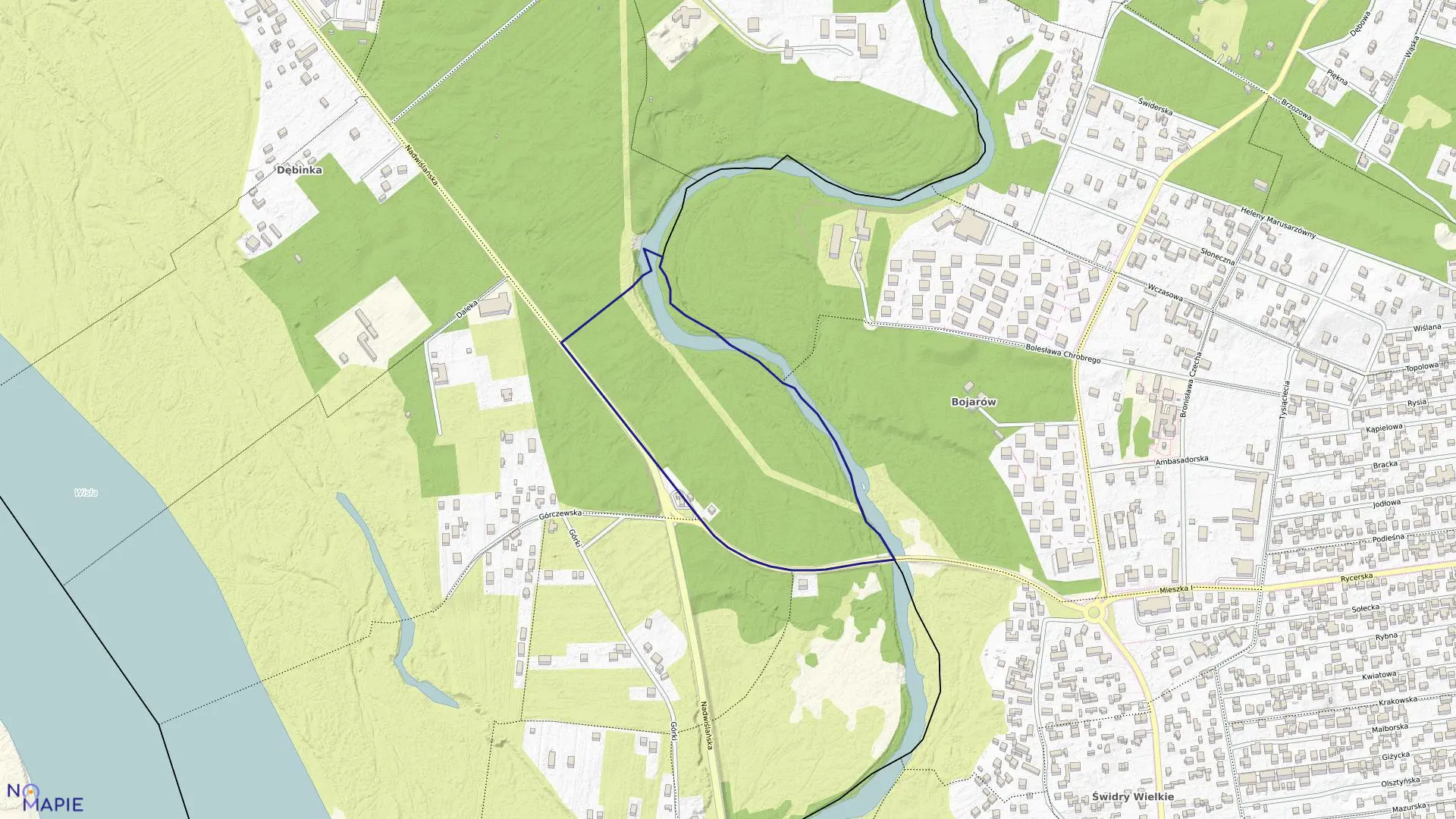 Mapa obrębu 73 w mieście Józefów