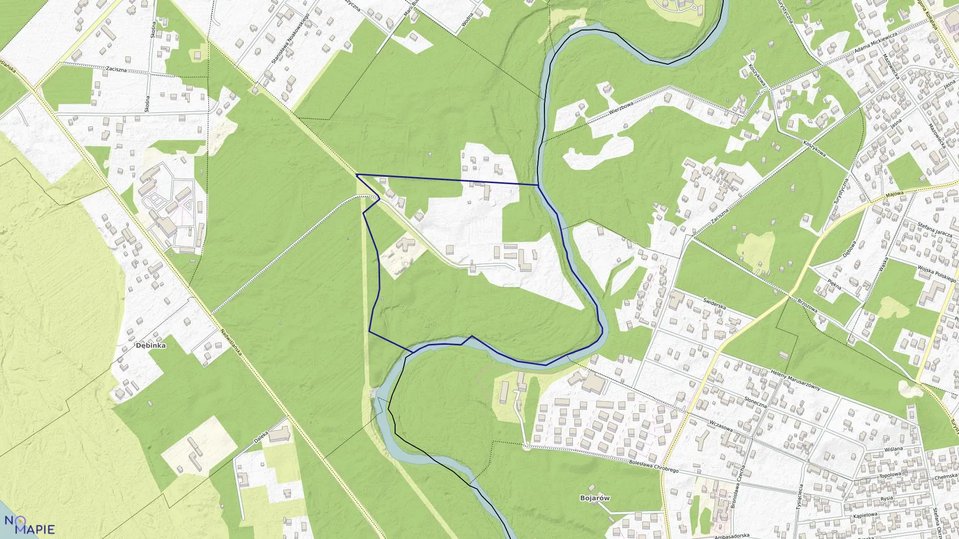 Mapa obrębu 78 w mieście Józefów