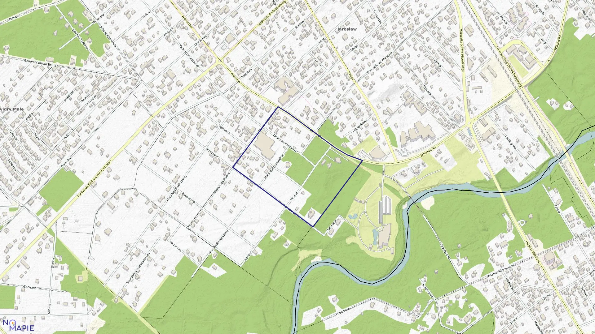 Mapa obrębu 81 w mieście Józefów