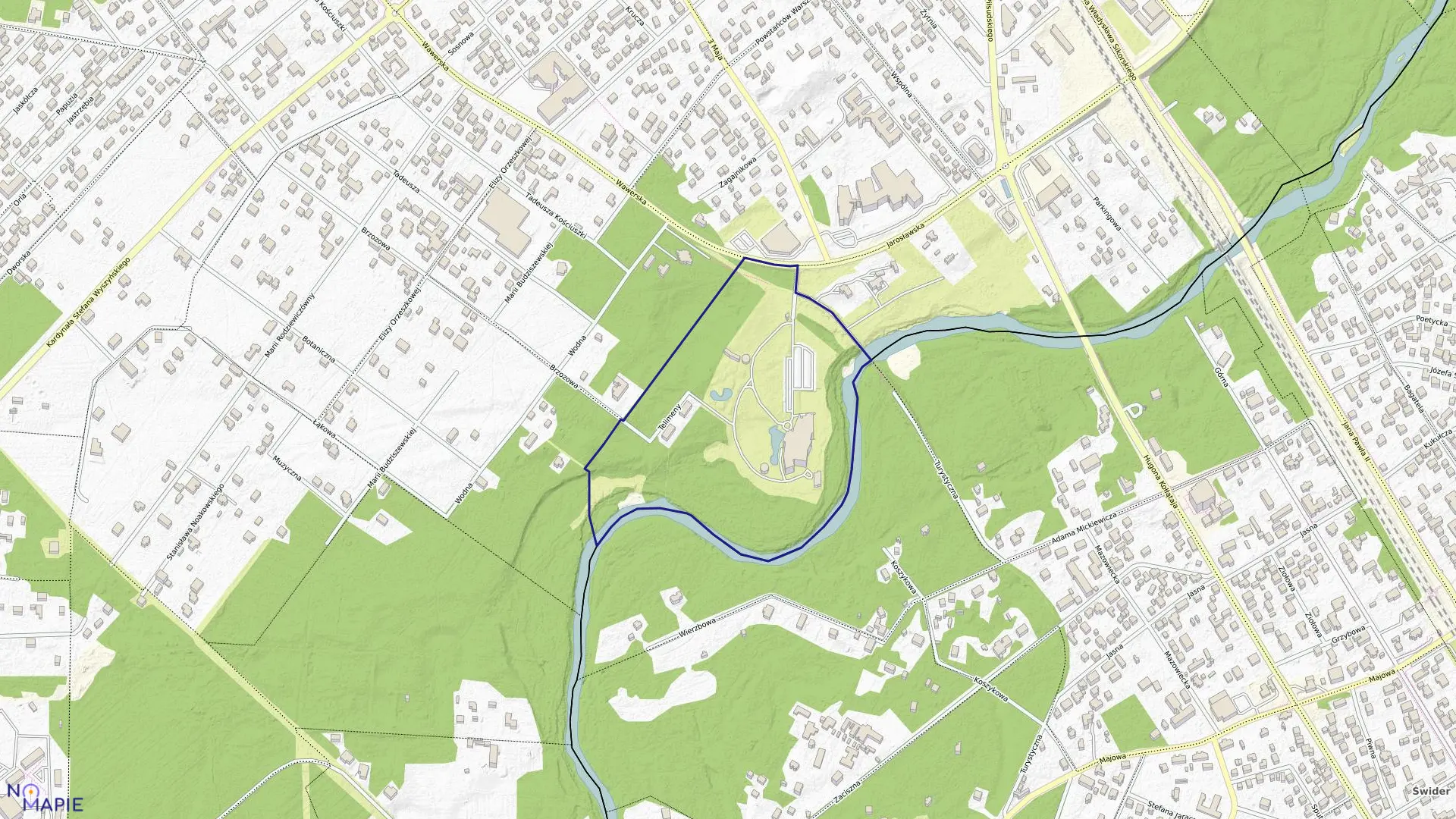 Mapa obrębu 82 w mieście Józefów