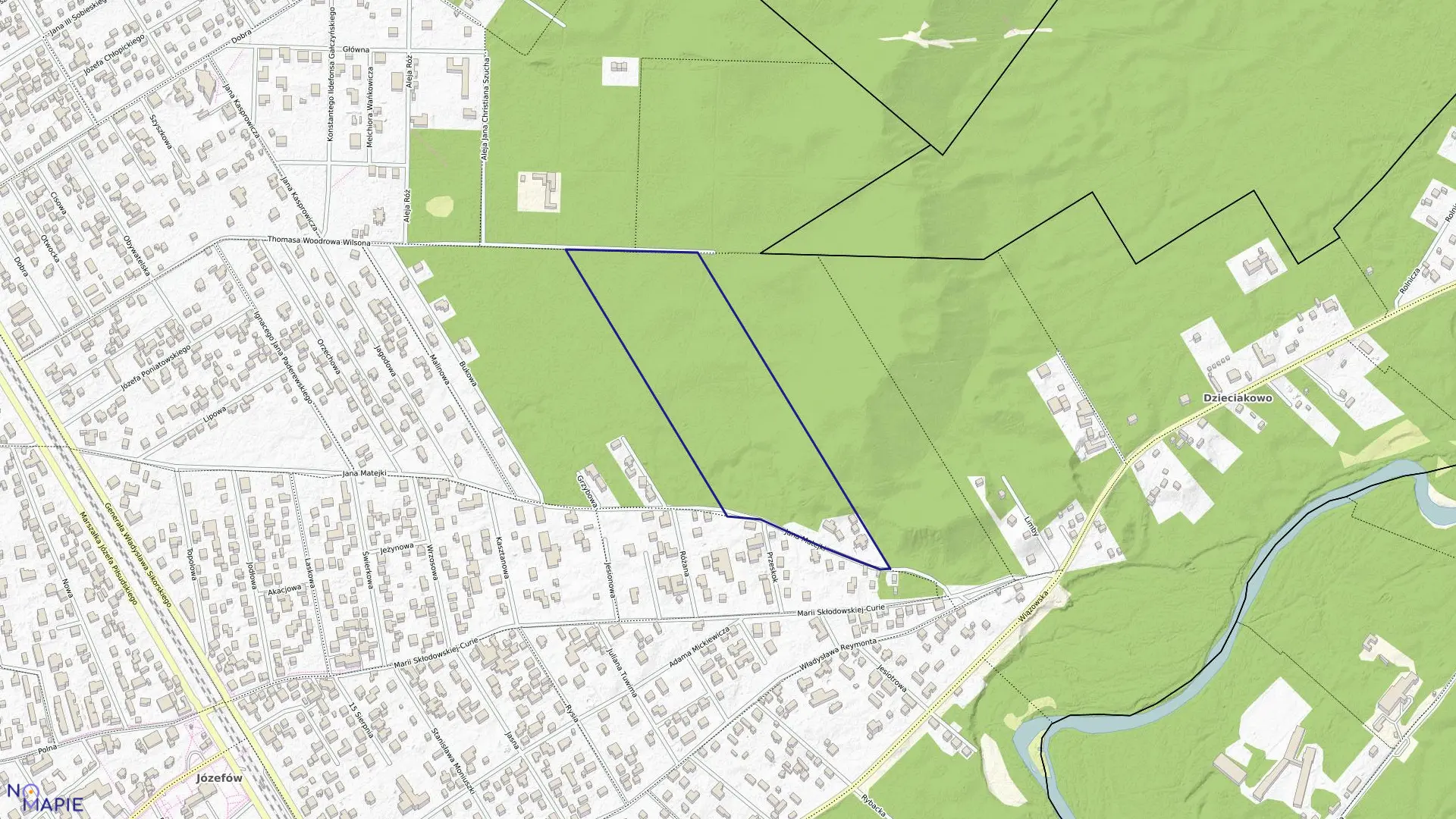 Mapa obrębu 86 w mieście Józefów