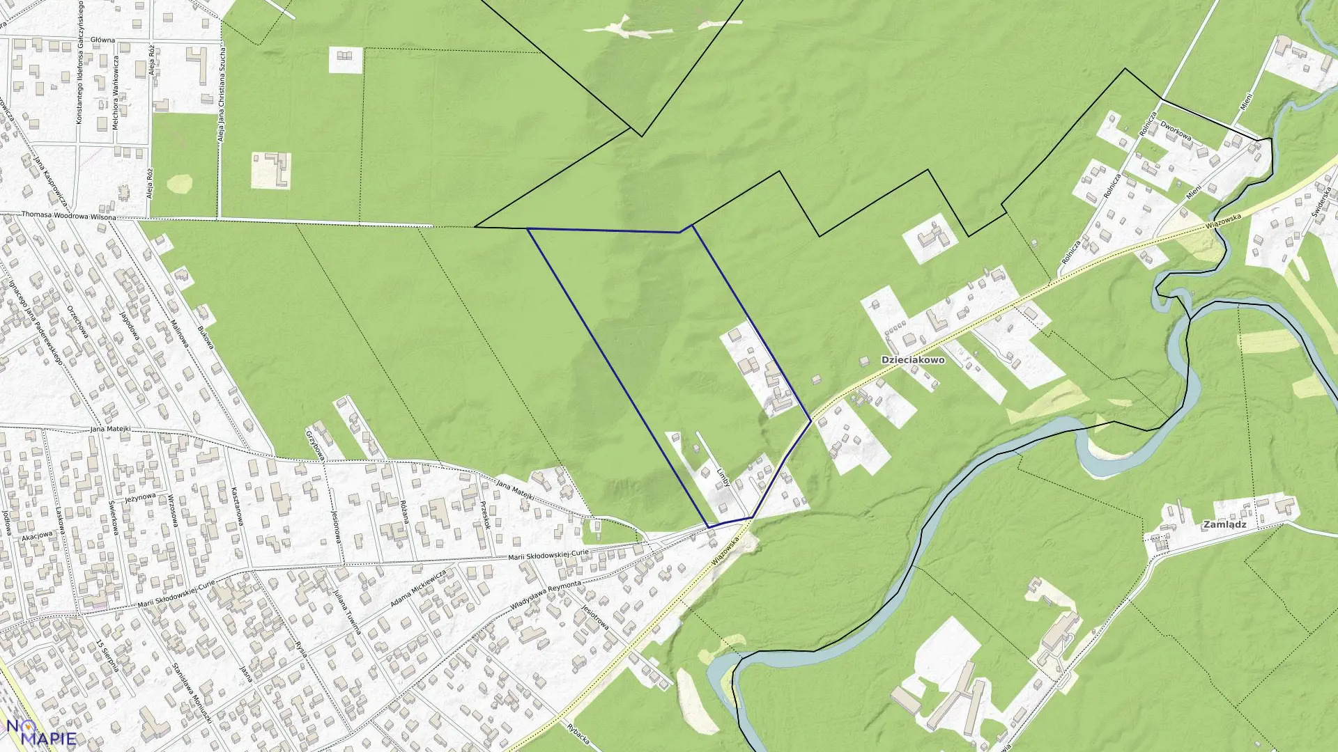 Mapa obrębu 88 w mieście Józefów