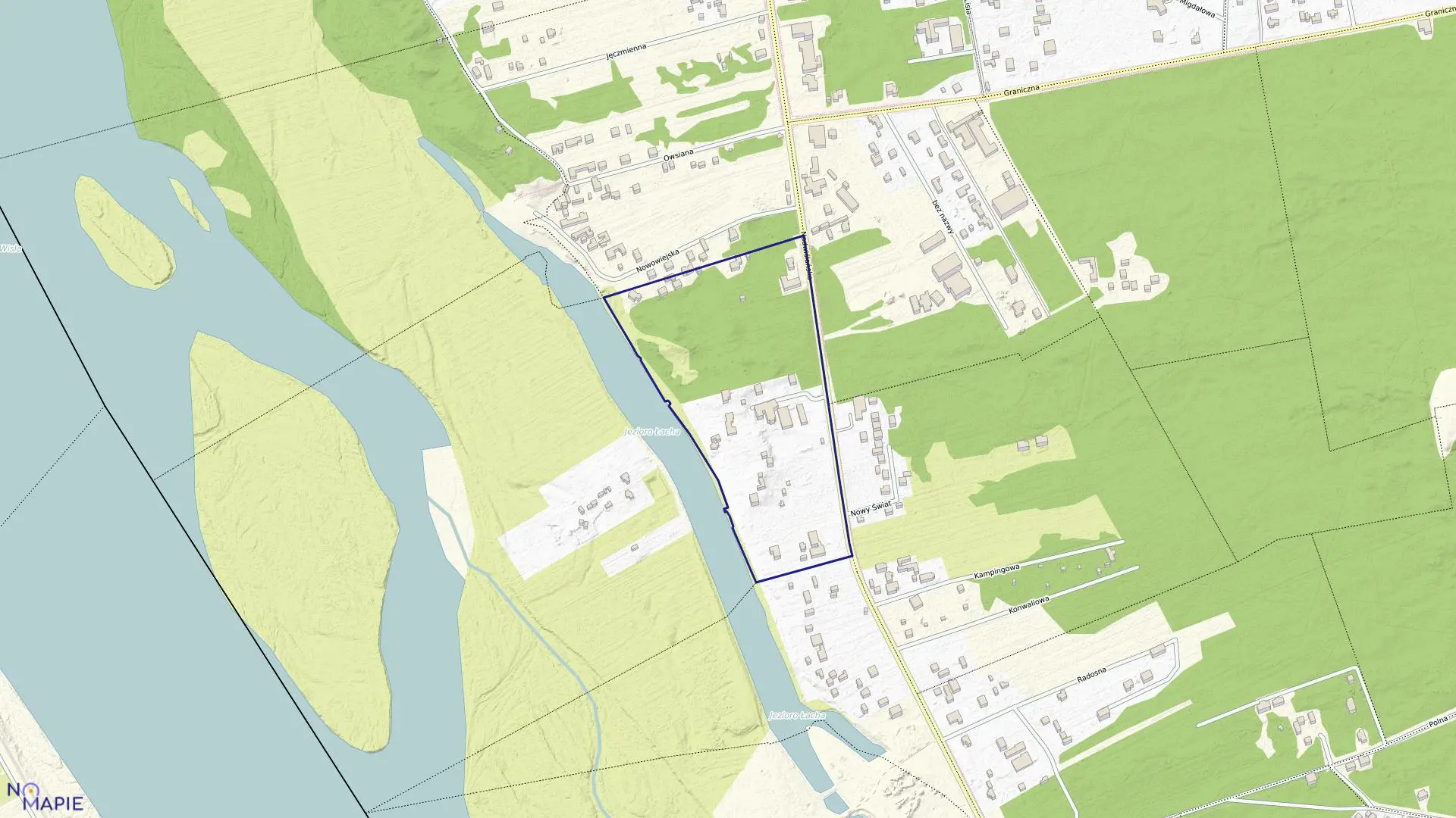 Mapa obrębu 9 w mieście Józefów